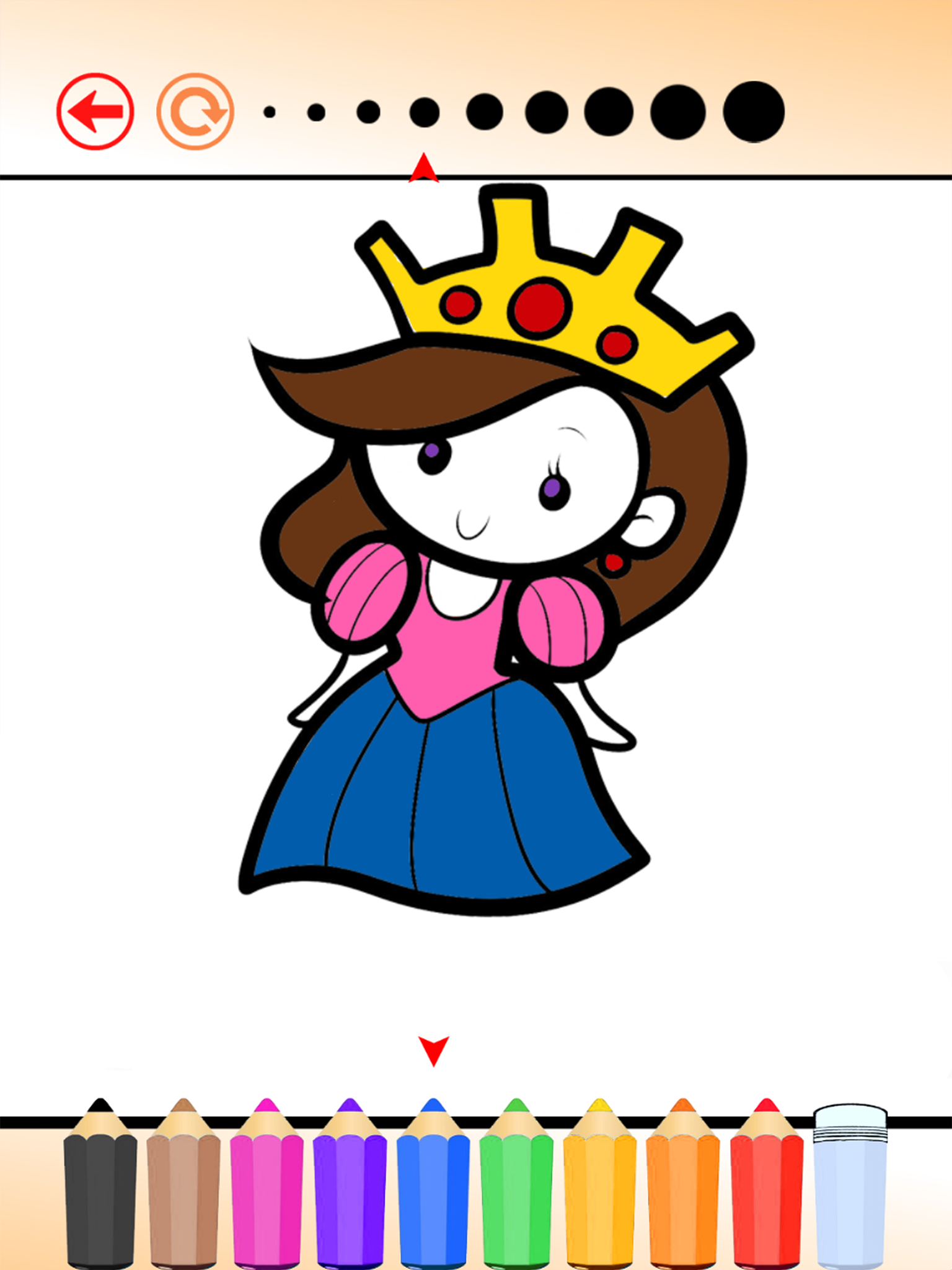 The Princess Coloring Book: Learn to paint and color, Free games HD for children screenshot 4