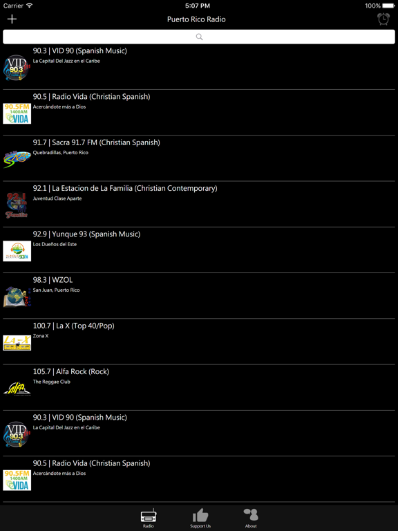 Puerto Rican Radio iPad screenshot 1 - Entertainment app