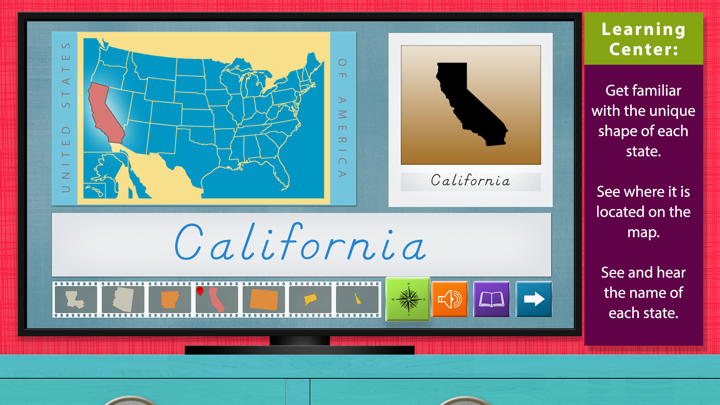 Screenshot #1 pour The United States of America - Geography by Mobile Montessori