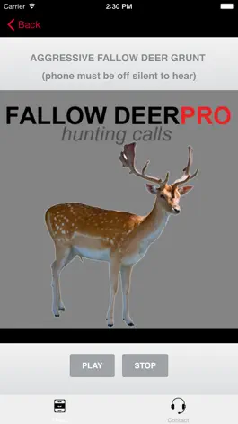 Game screenshot REAL Fallow Deer Calls - Deer Grunt & Deer Bark - BLUETOOTH COMPATIBLE apk