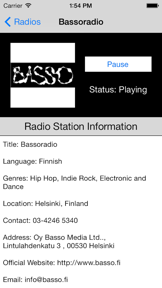 Finland Radio Live (Suomen Kieli, Finnish, Swedish, Suomalainen) screenshot