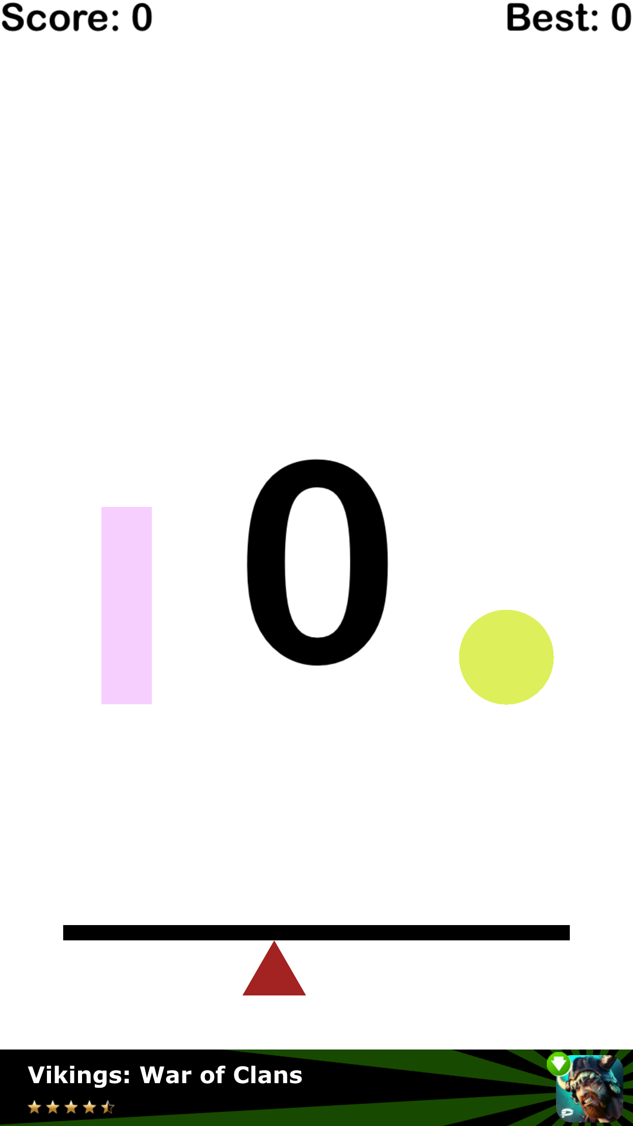Who's Bigger? - balance the algorithm of triangles circle and shapes of flick color
