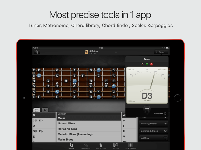 ‎GuitarToolkit - tuner, metronome, chords & scales Screenshot