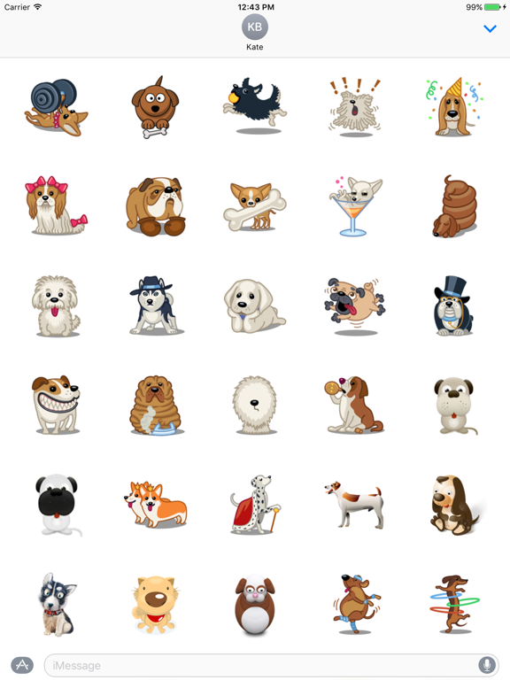 Télécharger Dog Emoji Animated Sticker Pack for iMessage pour iPhone