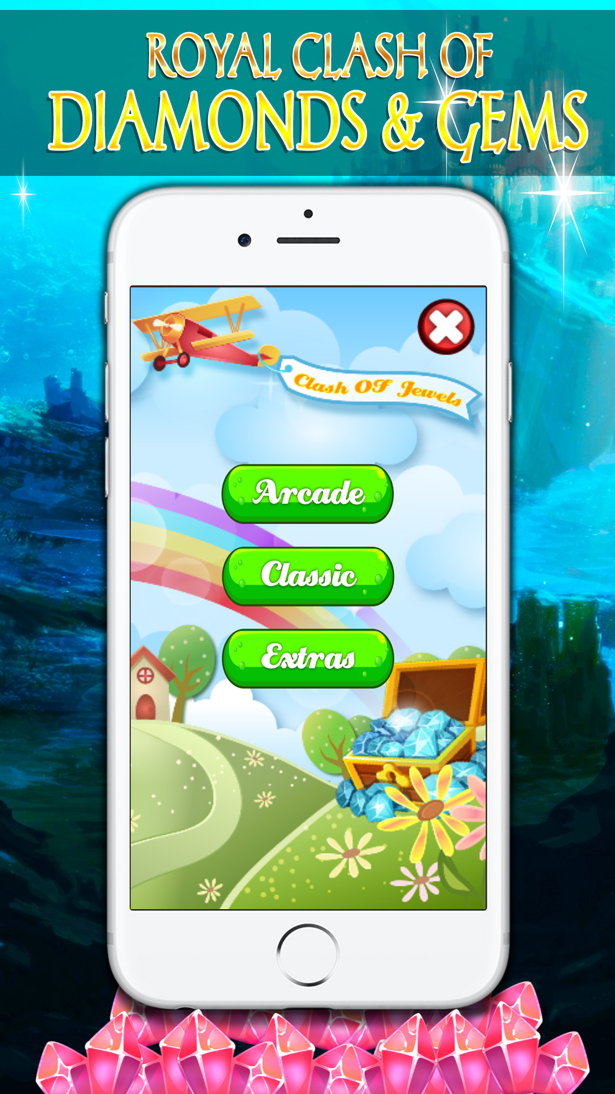 Royal Clash of Diamonds and Gems - Puzzle