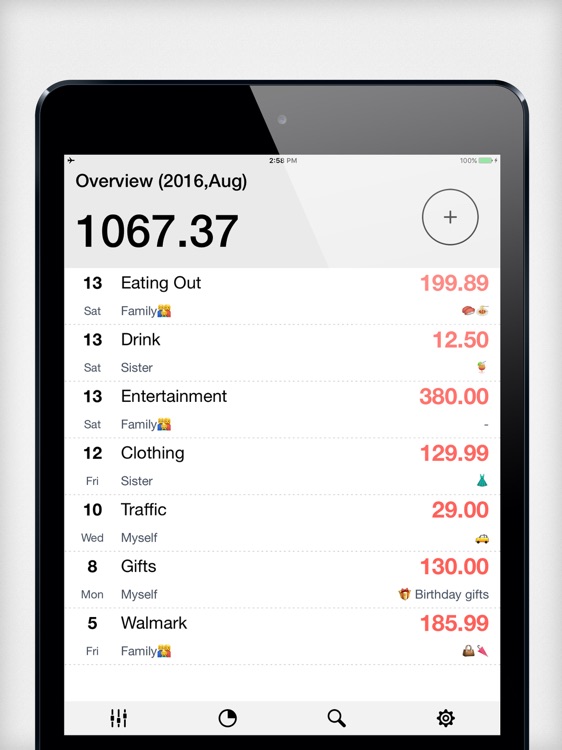 Daily Expense Tracker 2 HD-Home Budget,Daily Cost! screenshot-3