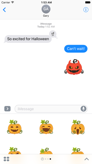 Cute Halloween Pumpkin Emoji Stickers(圖1)-速報App