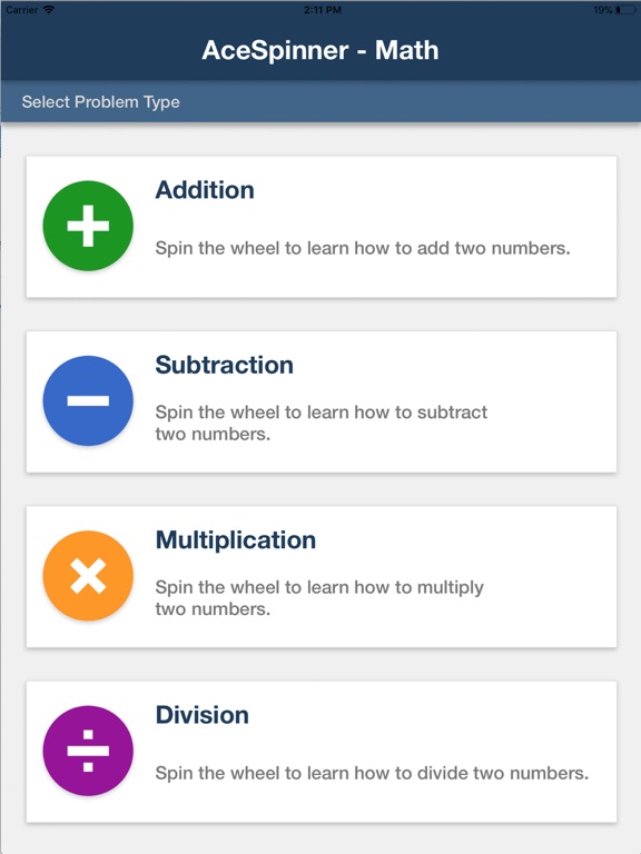 Screenshot #5 pour Ace Spinner Math Games Lite