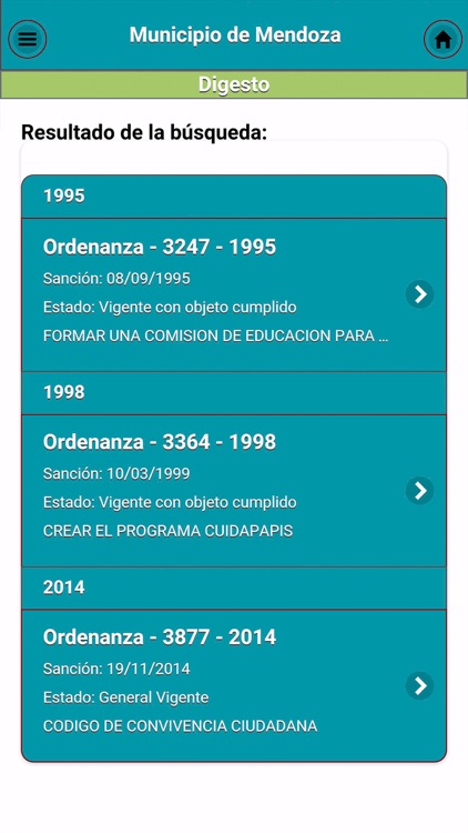 Ciudad de Mendoza - Digesto