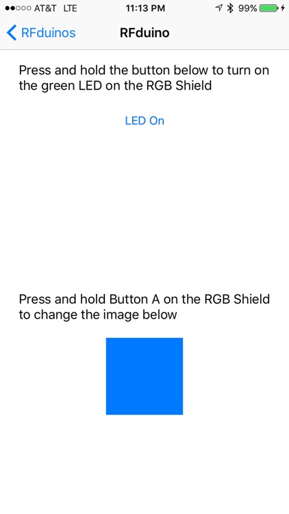 RFduino LEDButton Sample