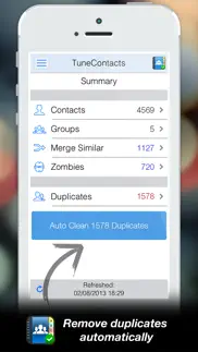 tuneup contacts iphone capturas de pantalla 1