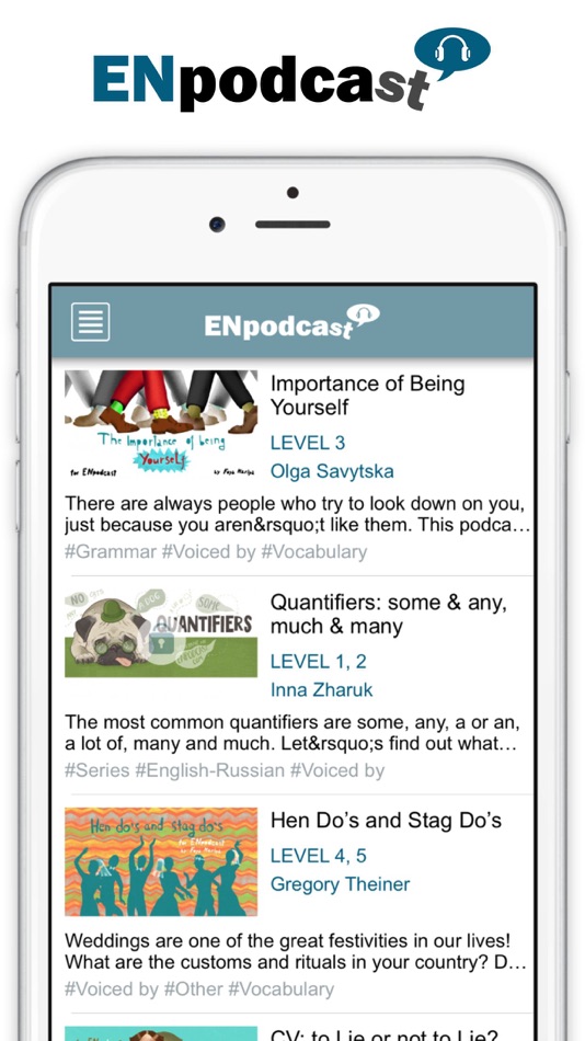 ENpodcast - английский с помощью подкастов - 1.0.4 - (iOS)