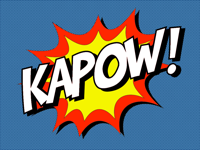 Ka-Pow Comic Sound Effect Bubbles