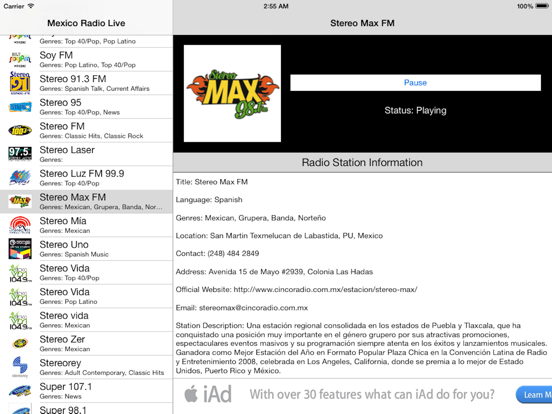 Screenshot #5 pour Mexico Radio Live (México)