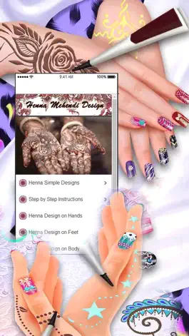 Game screenshot Henna Mehendi Design Temporary Tattoos mod apk