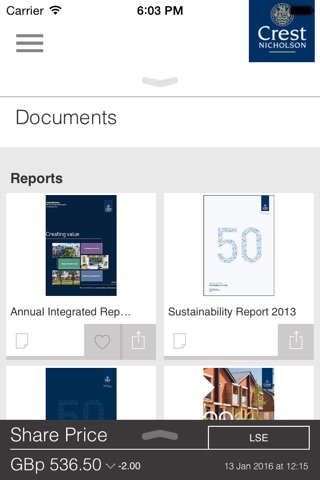 Crest Nicholson Investor Relations App screenshot 3