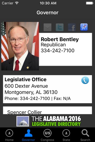 Alabama 2016 Legislative Directory screenshot 4