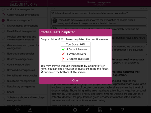 Emergency Nursing - Lippincott Q&A Certification Review iPad screenshot 4 - Medical app