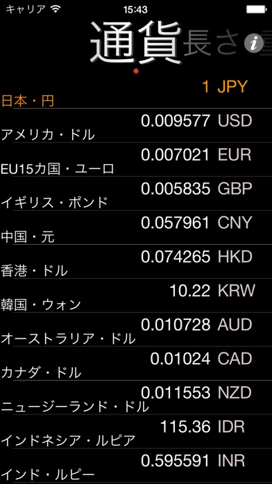 らくらく通貨・単位換算 screenshot1