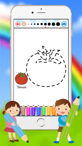 Game screenshot Vegetable & Fruit Coloring Book - Drawing Connect dots kids hack