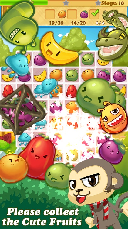 Monkey Fruits Crush screenshot-0