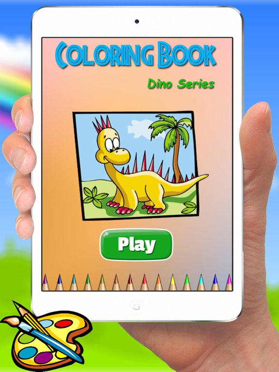 Dinosaur Coloring Book for Kids and kindergarten iPad screenshot