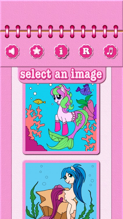 Pony Mermaid Games For Girls: My Little Coloring Book for Kids screenshot-3