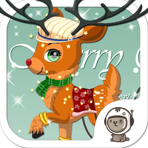 Happy Christmas Deer Icon