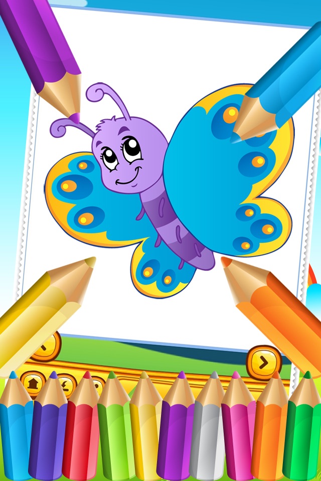 Butterfly Fairy and Bugs Coloring Book Drawing for Kid Games screenshot 4