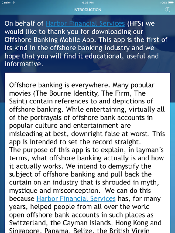 Offshore Banking iPad screenshot 2 - Business app