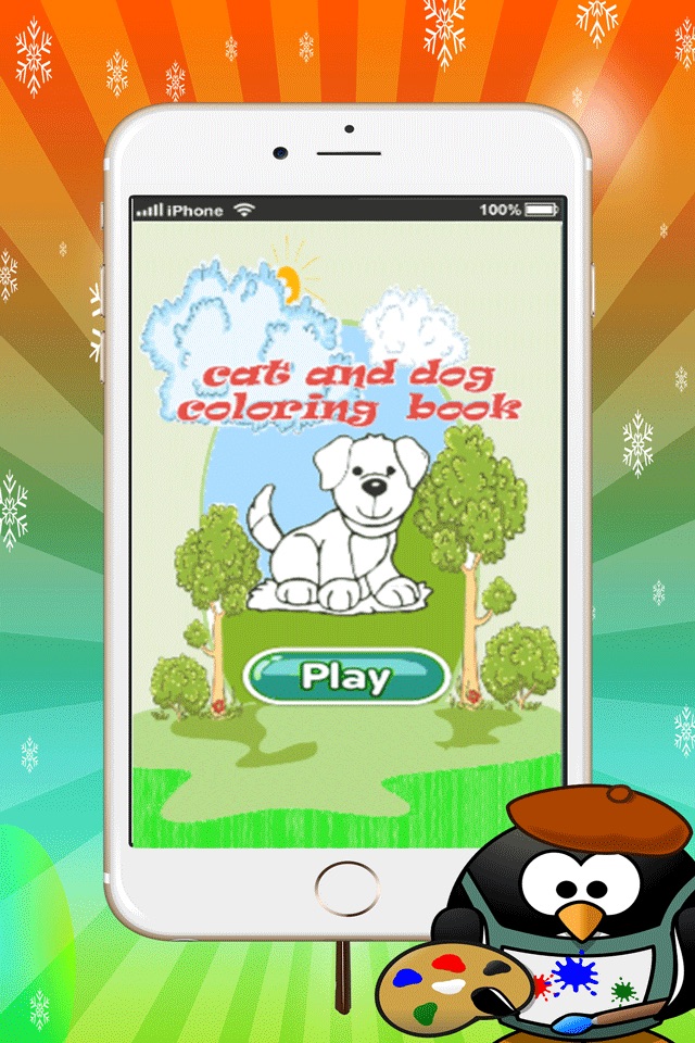 amazing cat and dog coloring book:learn basic drawing colors for toddler:fun and free screenshot 3