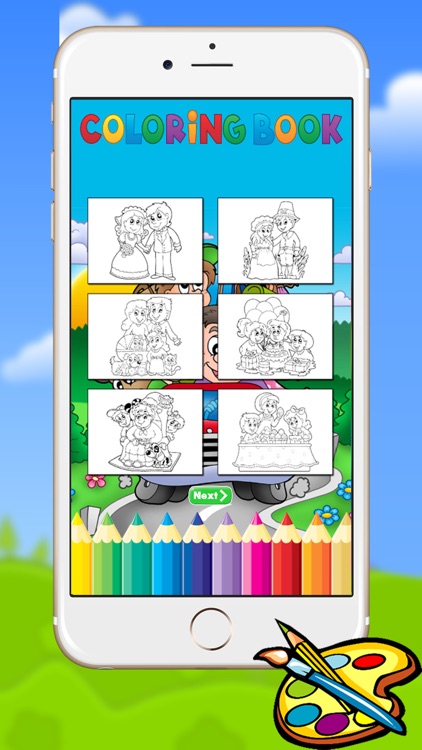 Family Coloring Book for kids and Preschool Toddler Drawing screenshot-4