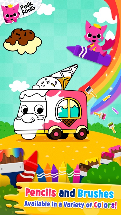 PINKFONG! Cars Coloring Book