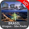 Boating Urugua to São Paulo - Brazil HD- offline nautical charts for cruising fishing sailing and diving