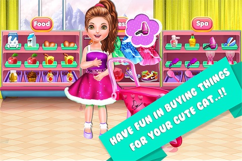 kitty Cat beauty and care salon - Crazy Pets salon animal games for babies screenshot 4