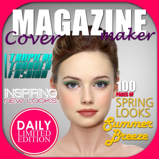 Magazine Model Cover Maker -  Add text & Design Fake Front Page with Mag Photo Editor Icon