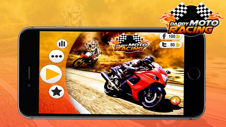 Daddy Moto Racing - Use powerful missile to become a motorcycle racing winner