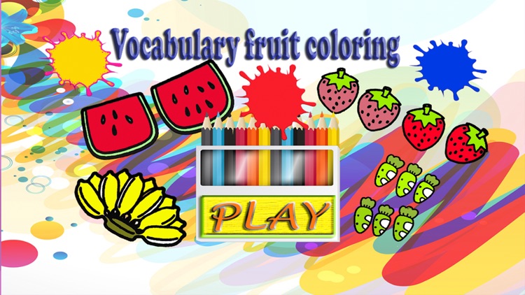 Vocabulary fruit Coloring Book
