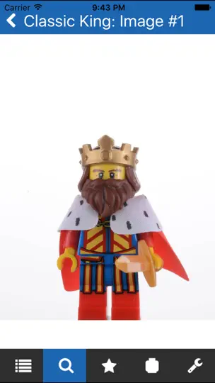 Captura de pantalla de Unofficial Minifigure Catalog en iPhone 4