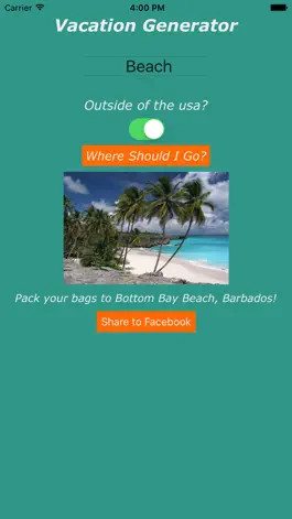 Game screenshot Vacation Generator apk