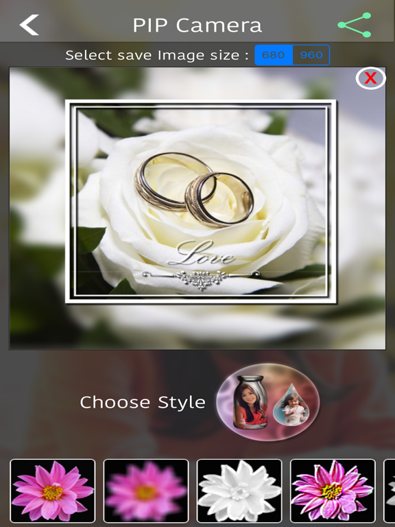 PIP Camera Photo Effect - Pic in Pic Image Editor with Fun Picture Collage and Frame Filter iPad screenshot 4 - Photo & Video app