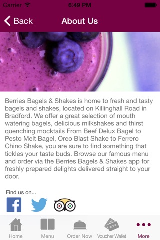 Berries Bagels and Shakes Bradford screenshot 2