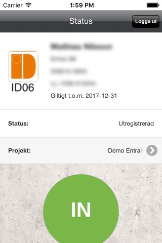 Mobil ID06 personalliggare screenshot 3