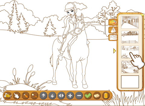 Coloringbook Horses  – Color, design and play with your own little horse and pony iPad screenshot