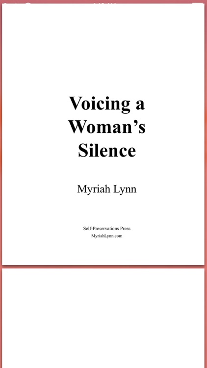 Voicing a Woman's Silence Lite (VWS) by Myriah Lynn