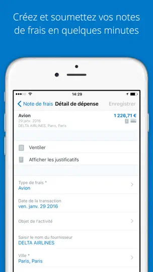 Capture d'écran de SAP Concur sur iPhone 2