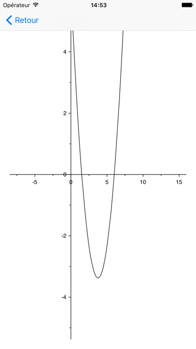 Screenshot #2 pour Parabole - résout les equations quadratiques et biquadratiques, solutions réelles et complexes