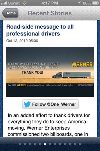 Werner Enterprises News screenshot 2