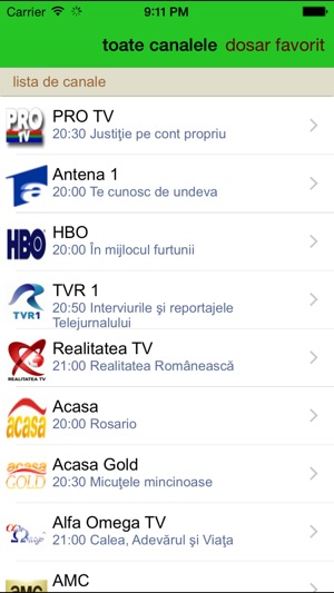 România programul tv