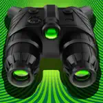 Night Vision True HDR - See In The Dark (NightVision Real In Low Light Mode) Green Goggles Binoculars with Camera Zoom Magnify (Video, Photo) and Private / Secret Folder Pro App Contact